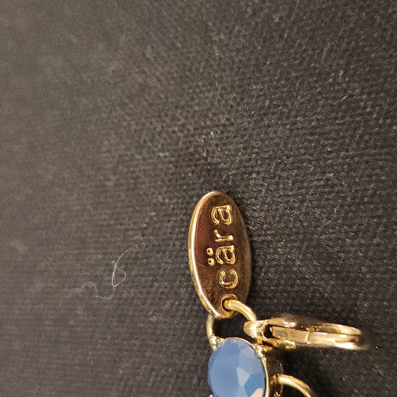 Aqua goldtoned vintage bib neckalce Cara ny - Picture 3 of 6